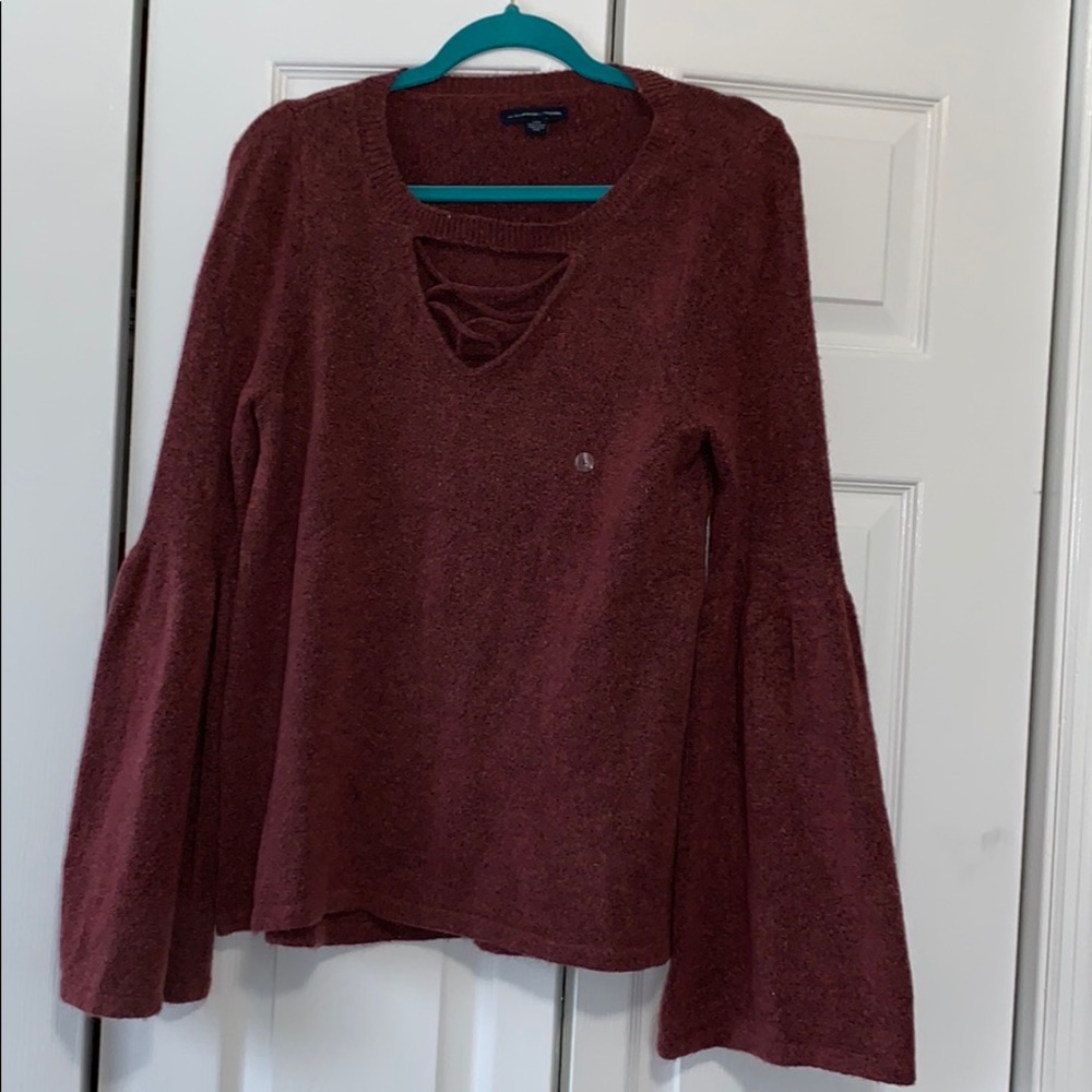 NWOT American Eagle bell sleeve sweater size Large